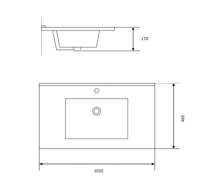 Vask Deluxe hvid 100 cm NR13 - REN